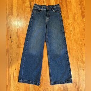 Gap High Rise Wide Leg Classic Blue Women's Jeans 27 Short